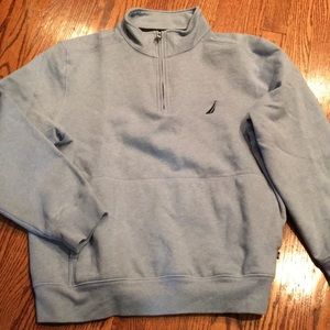 Nautica Powder Blue Half Zip Sweatshirt Size L